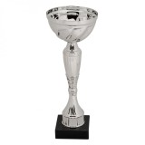 Cupa Premiu 23cm, Argintiu, Bază Marmură