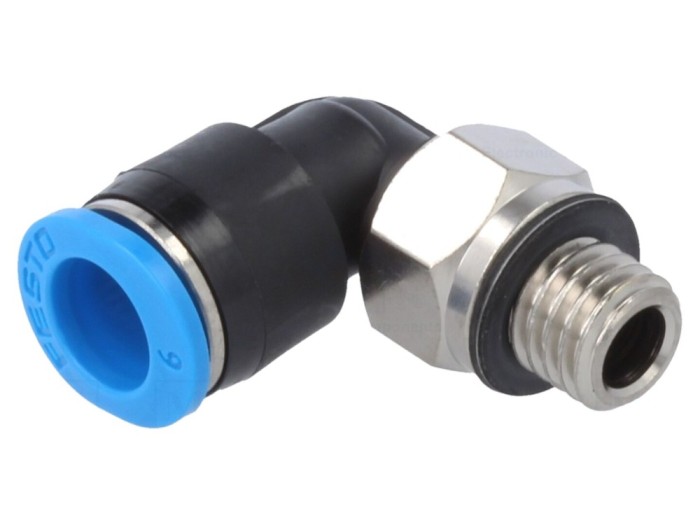 Conector push-in 90&deg; 6mm, filet M7