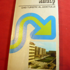 Ghid Turistic al Judetului Arges cu harta pliata ,Ed.Sport-Turism 1978 ,134 pag