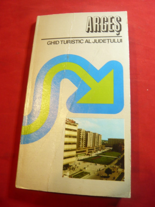 Ghid Turistic al Judetului Arges cu harta pliata ,Ed.Sport-Turism 1978 ,134 pag