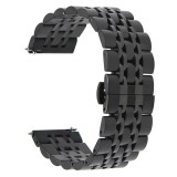 Curea otel inoxidabil, compatibila Samsung Galaxy Watch Active 2, telescoape Quick Release, Negru, Very Dream