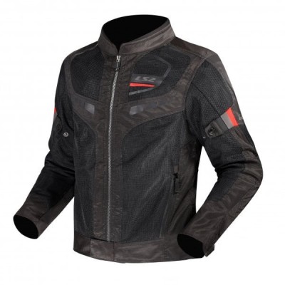 Geaca moto LS2 Garda Air Man, culoare negru/rosu, marime L Cod Produs: MX_NEW AK64260S01325 foto
