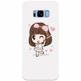 Husa silicon pentru Samsung S8, Happy Girl