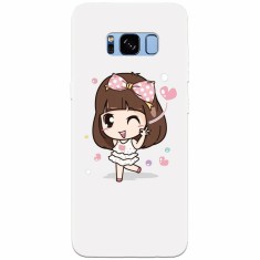 Husa silicon pentru Samsung S8, Happy Girl