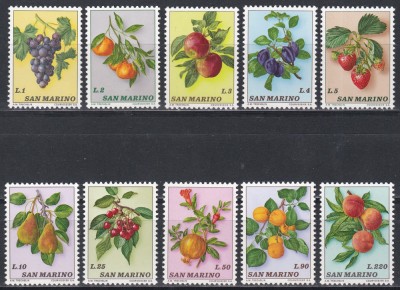 San Marino 1973 - Fructe, MNH foto
