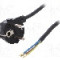 Cablu alimentare AC, 1m, 3 fire, culoare negru, cabluri, CEE 7/7 (E/F) &amp;#351;tecar in unghi, SCHUKO mufa, PLASTROL - W-97164