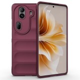 Husa pentru oppo reno11 pro, antisoc, margini striatii, magic shield, bordeaux