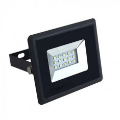 Proiector tip reflector LED SMD, 10 W, 6000 K, IP65, Negru foto