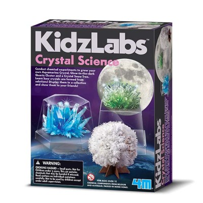 Kit experimente stiinta cristalelor, Crystal Science, KidzLabs, 4M foto