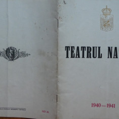 Teatrul National , 1940 - 1941 , brosura de prezentare
