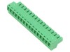 Conector Regleta Amphenol TJ1631530000G Deconectabila 16 Pini Mama Drept 10A 300V Verde Termoplast