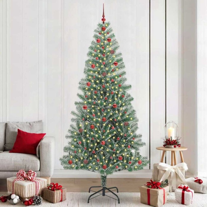 vidaXL Pom de Crăciun artificial cu zăpadă imitată și lumină LED 3396833