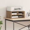 vidaXL Suport Imprimanta Birou Stejar Artizanal 49x40x22.5 cm | Stand imprimanta, raft depozitare, organizator birou, lemn compozit