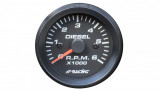 Tahometru SIMONI RACING TM BD Black Line 2 0-6000 RPM pentru masini diesel - RESIGILAT