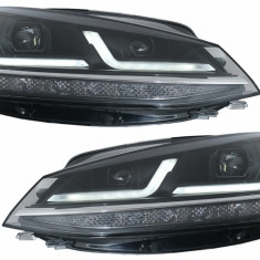 Faruri LEDriving Osram Full LED compatibil cu VW Golf 7.5 VII Facelift (2017-2020) pentru halogen cu Semnal Dinamic LEDHL109-BK