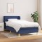 vidaXL Pat box spring cu saltea, albastru, 100x200 cm, textil 3126627
