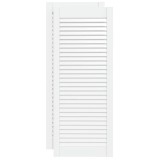 Cumpara ieftin Usi dulap design lambriu 2 buc. alb 99,3x39,4 cm lemn masiv pin