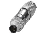 Conector M12 mufă, 8 pini, drept, IP65, 30V, ecranat