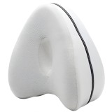 Perna Ortopedica pentru Picioare, Cyrax, Multifunctionala, Confortabilă, in Forma de Inima, Spuma cu Memorie, Curea Anti-cadere, 25x23x13 cm, Alb