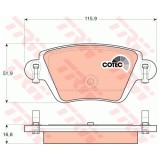 Set placute frana Trw GDB1525, parte montare : Punte spate