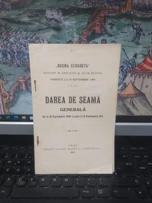 Regina Elisabeta, Societate de binefacere și ajutor reciproc fondată la 10 septembrie 1908, Iași, Dare de seamă generală, 1908-1911, Iași 1912, 013 foto