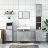 VidaXL Dulap de baie, gri beton, 58x33x60 cm, lemn prelucrat
