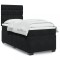 vidaXL Pat box spring cu saltea, negru, 90x200 cm, catifea 3290818