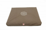 Perna de meditatie Asteya Zabuton Organic Grey 85x75x7cm cu husa detasabila si umplutura din lana de bumbac + meditatie ghidata cadou