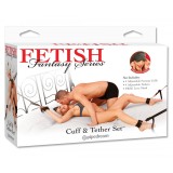 Kit Bondage Cuffs &amp; Tether Set