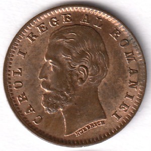 * Moneda 1 ban 1900 &quot;O&quot; si &quot;R&quot; intrerupt 1614