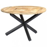 Cumpara ieftin Masă de bucătărie, 120 x 76 cm, lemn masiv de mango, rotund