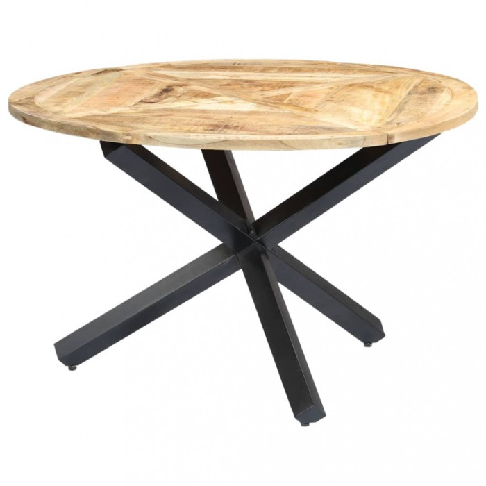 vidaXL Masă de bucătărie, 120 x 76 cm, lemn masiv de mango, rotund 282762
