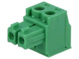 Regletă de Conexiuni 3,81mm 2 Piste Mufă Dreaptă