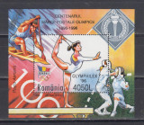 M1 TX7 16 - 1996 - Centenarul marcilor postale olimpice - colita dantelata, Sport, Nestampilat