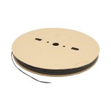 Tub termocontractabil negru 3 mm, rola 200 m pentru cabluri
