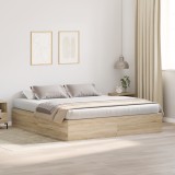 Cadru de pat cu depozitare vidaXL Sonoma Oak 200x200 cm