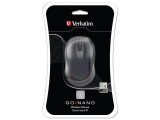 MOUSE WIRELESS Verbatim &quot;Go Nano Wireless Mouse&quot; 2.4GHz 1600 DPI black &quot;49042&quot; (include TV 0.15 lei)
