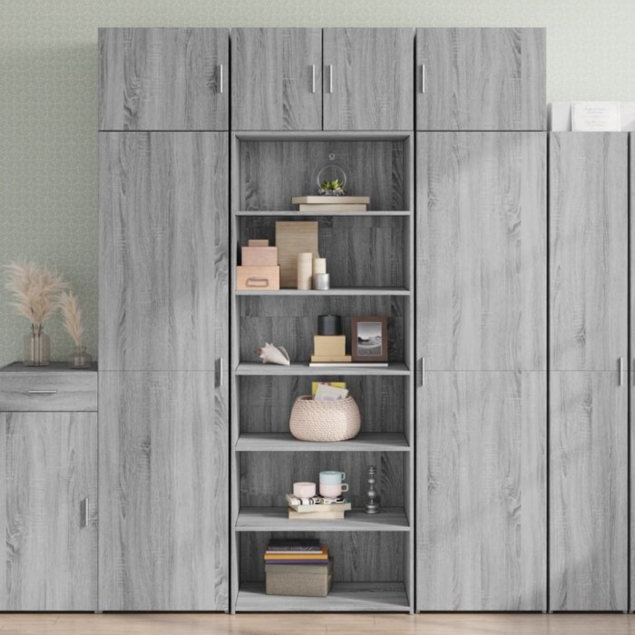 Gossi dulap inalt, sonoma gri, 70x41x185 cm, lemn prelucrat