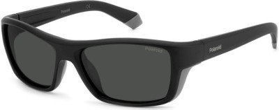 Ochelarii de Soare POLAROID PLD 7046/S 08A/M9, Rectangular, 57mm, Black-Grey foto