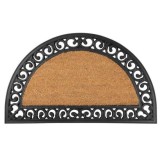 Covoras intrare, semirotund, guma, 75x45 cm, Ornament GartenVIP DiyLine, Strend Pro