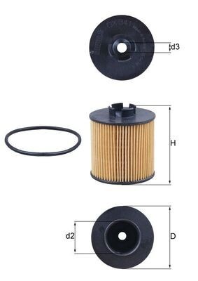 MAHLE OX 341D Filtru ulei foto