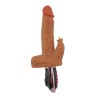 Vibrator Realistic Leso Clit Thrust Swing 28cm, Incalzire, Vibratii, Impingere, Stimulare Clitoris, Silicon, USB, Culoare Naturala
