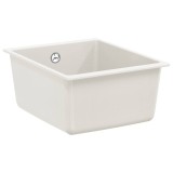 vidaXL Chiuvetă Alb 370 x 460 mm 80% Quartz și 20% Rășină 42028419