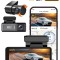 Camera de bord DVR QOVU&reg; S5, Dubla 4K Fata 2K Interior/Spate, Ecran 3.2&quot;, GPS &amp; WiFi, Vedere ultra larga 170&deg; &amp; 140&deg;, Senzor coliziune &amp; Senzor vedere