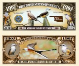 !!! SUA = FANTASY NOTE (TJ6) = OKLAHOMA , SCISSOR TAILED FLYCATCHER - 2023 - UNC
