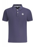 Cumpara ieftin Tricou polo barbati, cu mini logo brodat, Regular fit, Bleumarin, S