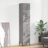 Cumpara ieftin Dulap &icirc;nalt, gri sonoma, 34,5x34x180 cm, lemn prelucrat