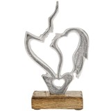 Figurina decorativa model cuplu, Neirini, Gri, 13 x 5 x 22 cm