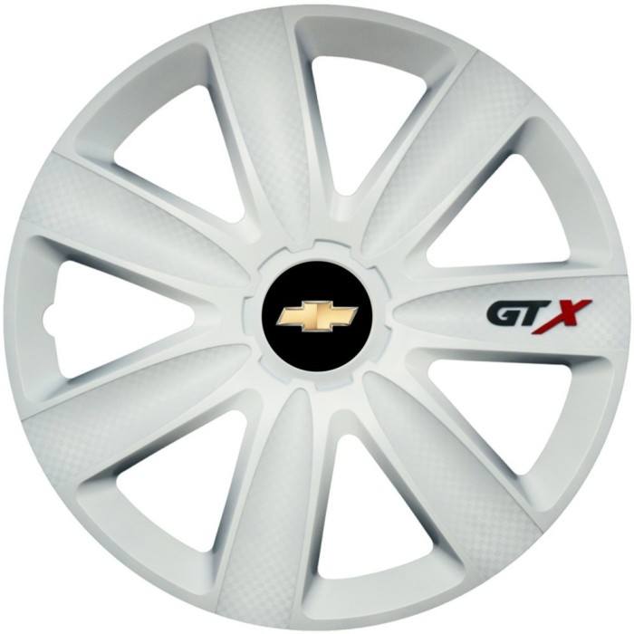 Set 4 Capace Roti GTX Alb R16, Compatibil Cu Chevrolet