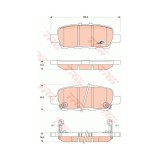 Placute frana Nissan Cube (Z12), 09.2007-, Juke (F15), 06.2010-, Leaf, 11.2010-, Nv200 Caroserie, 02.2010-, Pulsar (C13), 08.2012-, TRW